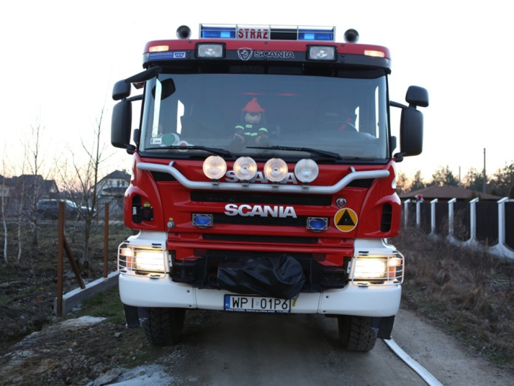 Pożar budynku jednorodzinnego w Warszawiance