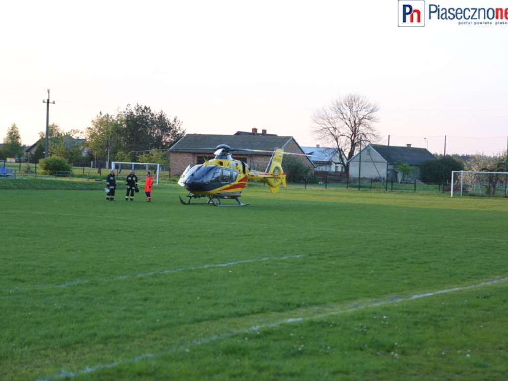 Mężczyzna ugodzony nożem! Śmigłowiec Lotniczego Pogotowia Ratunkowego na miejscu