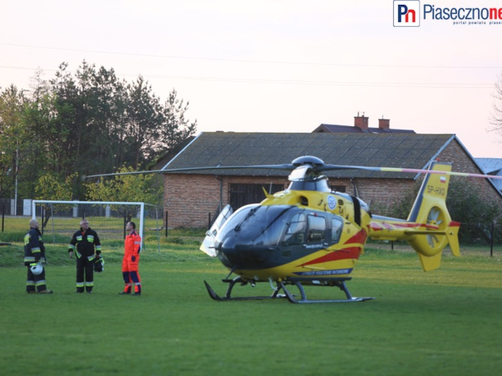 Mężczyzna ugodzony nożem! Śmigłowiec Lotniczego Pogotowia Ratunkowego na miejscu