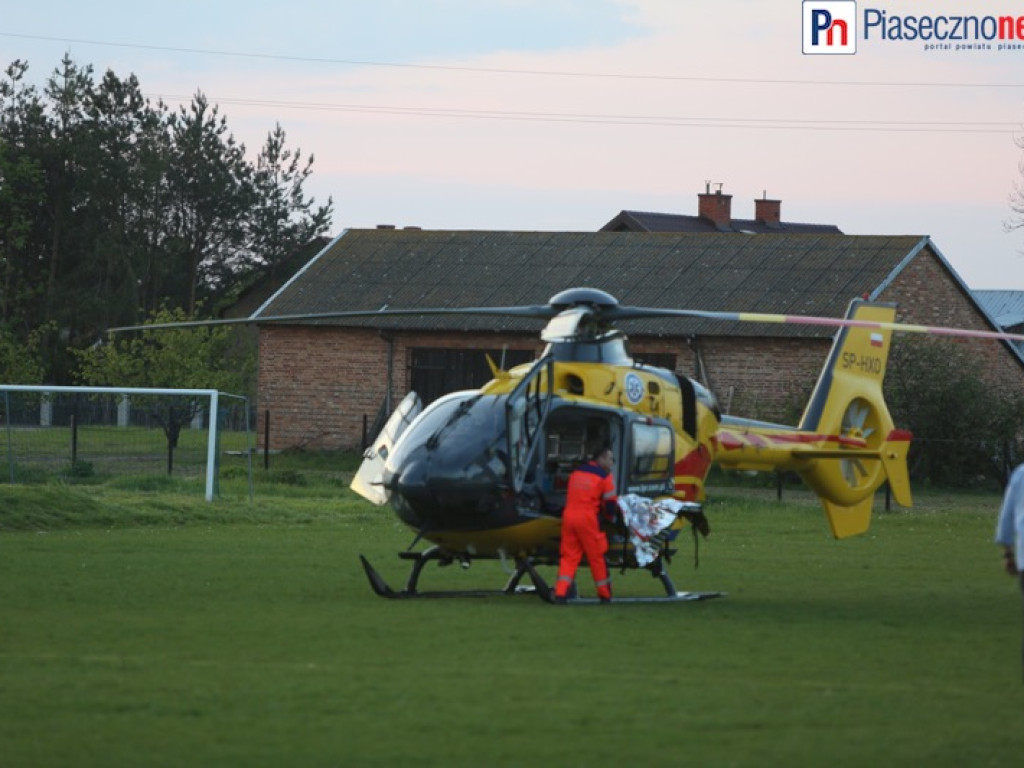 Mężczyzna ugodzony nożem! Śmigłowiec Lotniczego Pogotowia Ratunkowego na miejscu