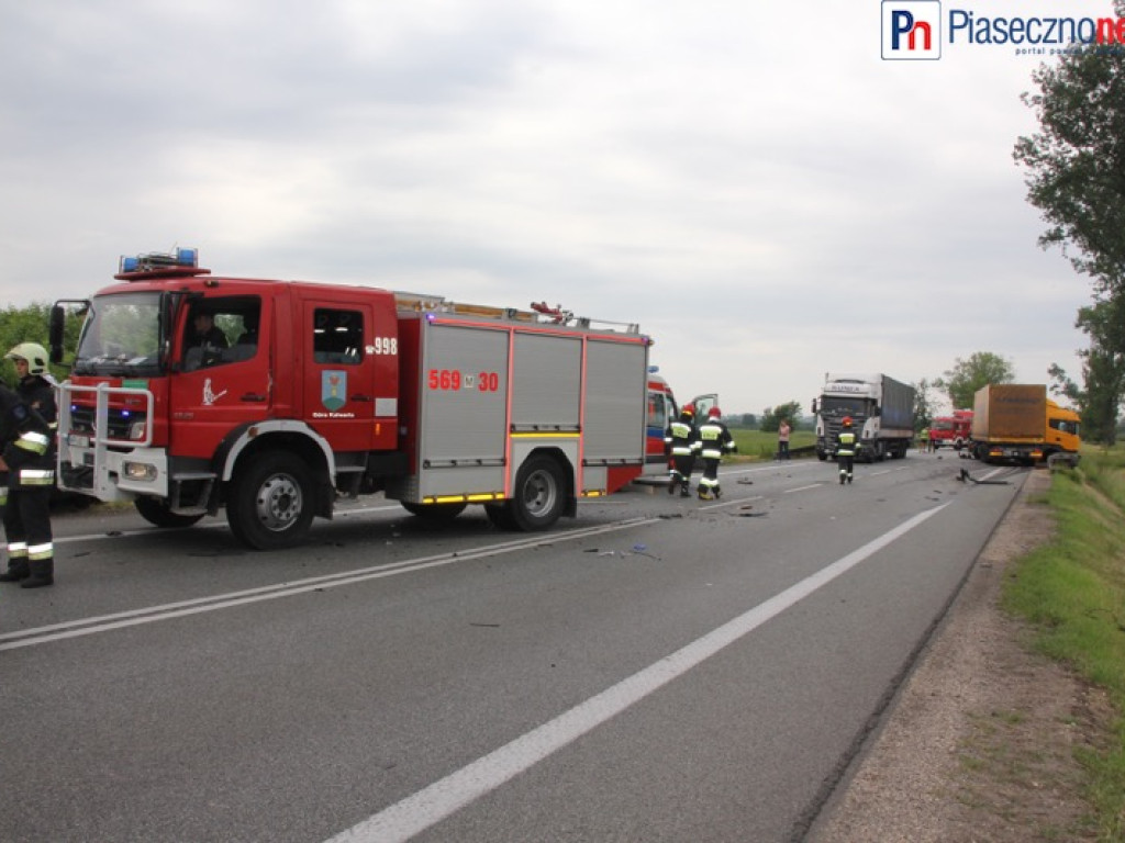 Droga krajowa nr 50 zablokowana. Dla tirów jeszcze przez wiele godzin