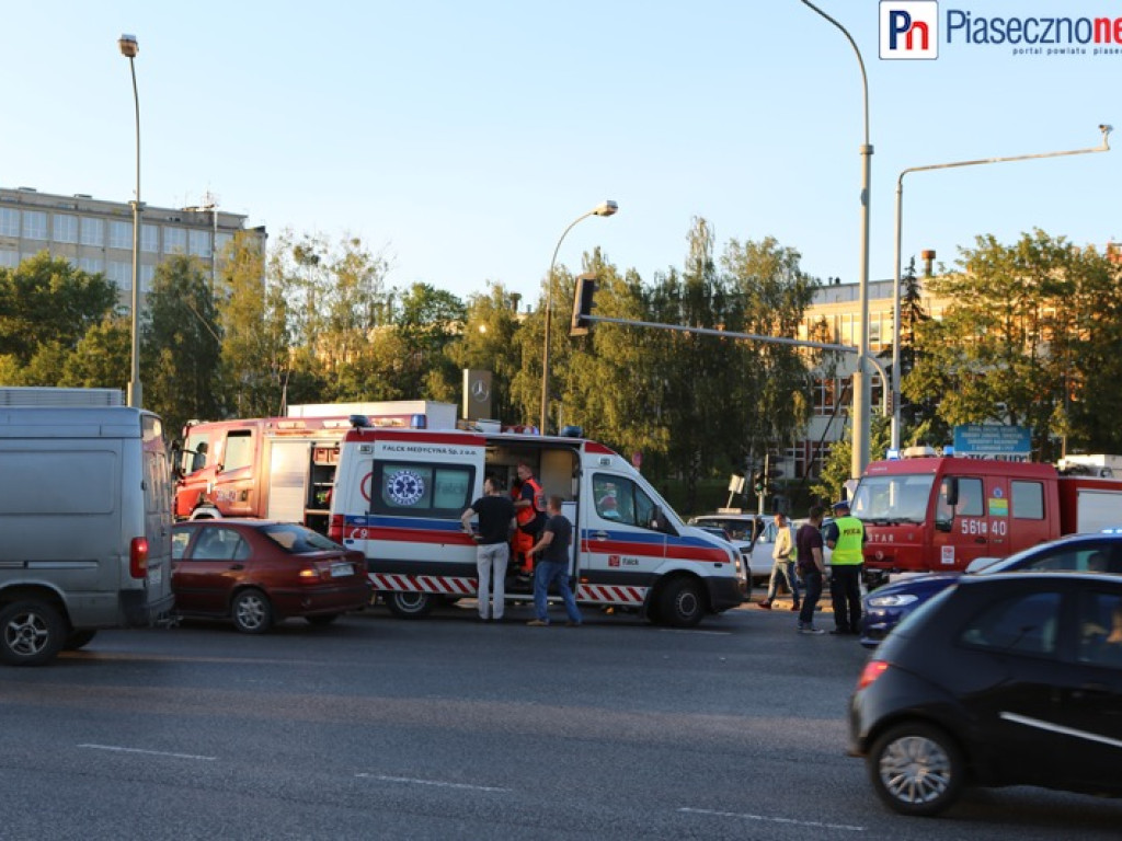 Wypadek na skrzyżowaniu Puławskiej z Okulickiego