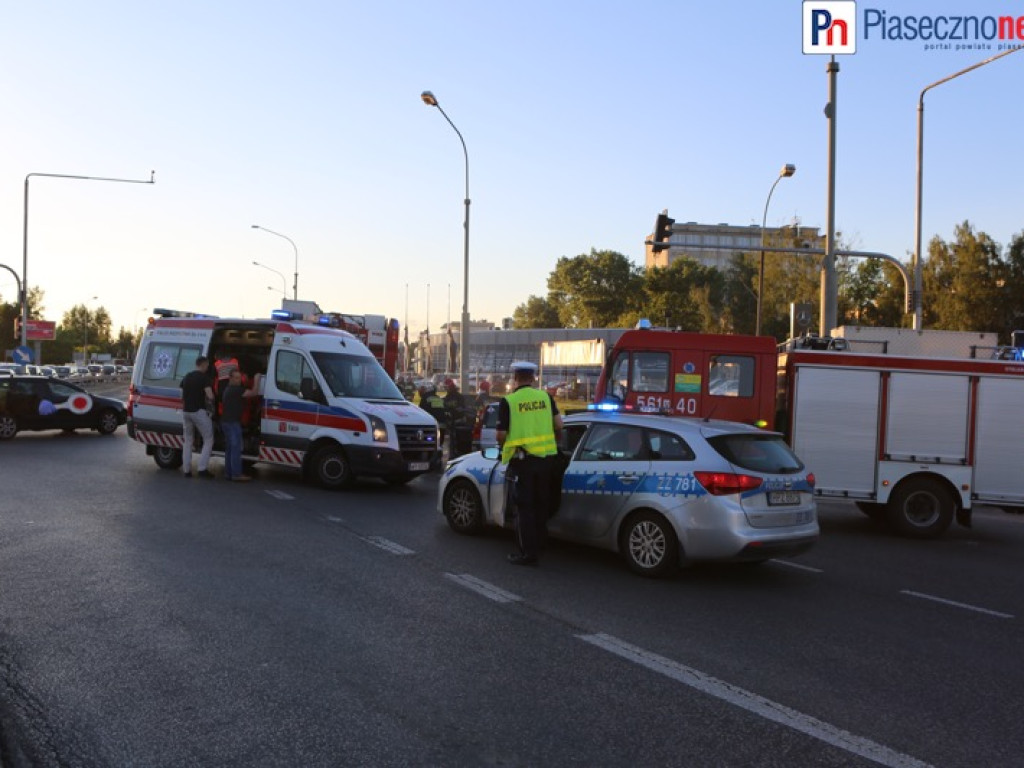 Wypadek na skrzyżowaniu Puławskiej z Okulickiego