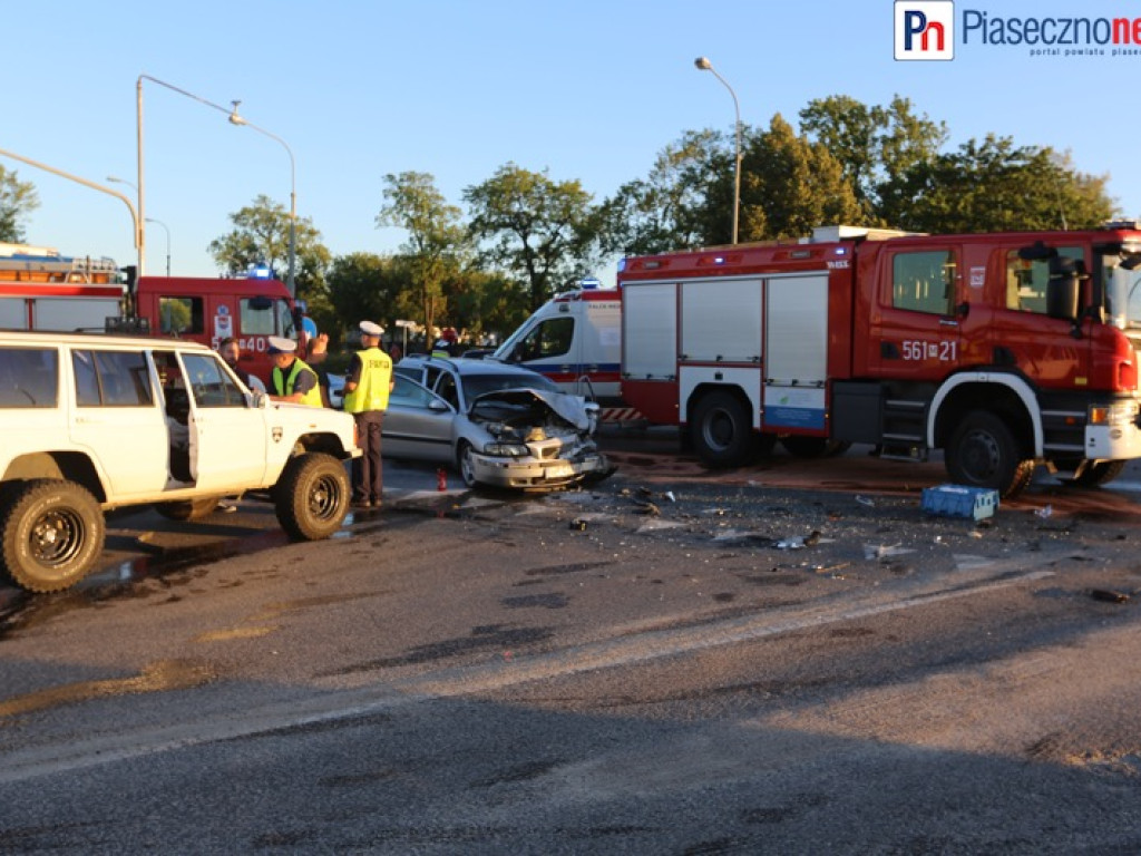 Wypadek na skrzyżowaniu Puławskiej z Okulickiego