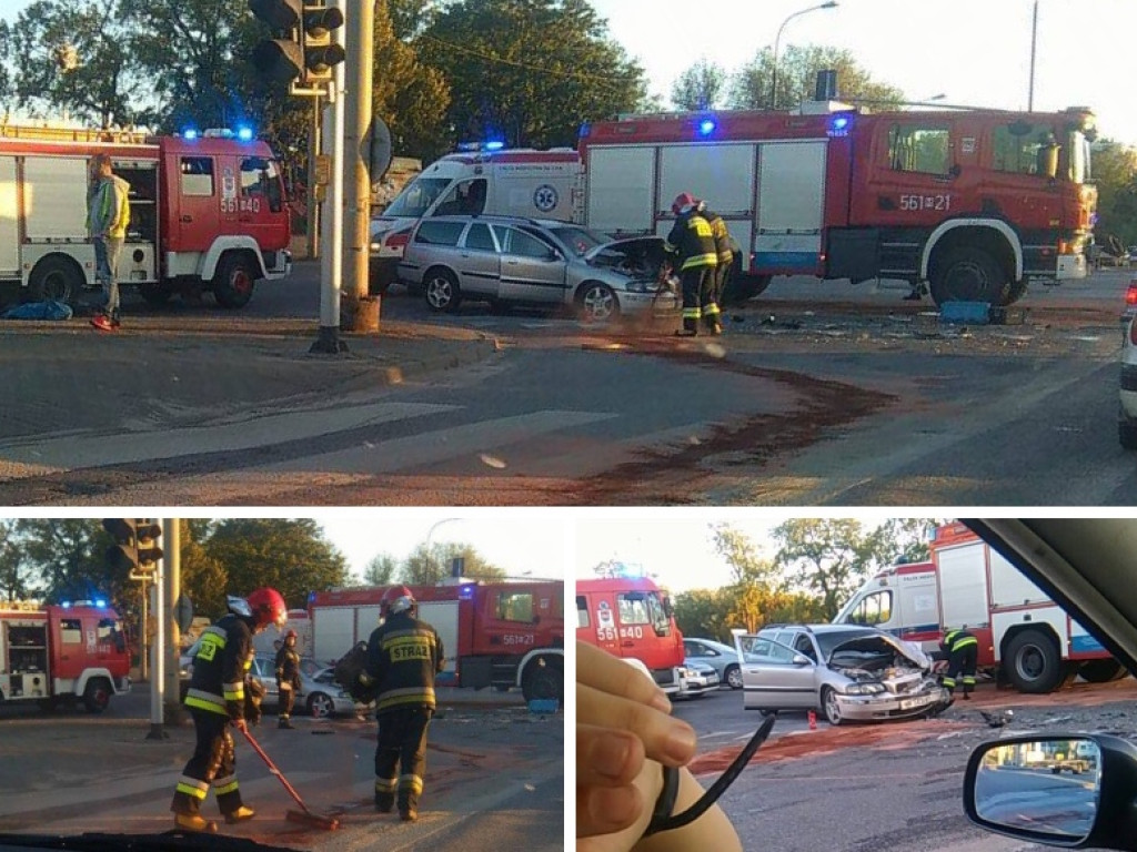 Wypadek na skrzyżowaniu Puławskiej z Okulickiego