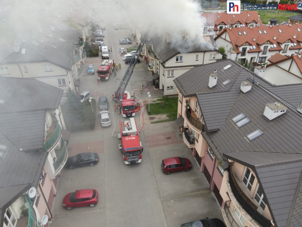 Pożar w Mysiadle. 9 zastępów straży pożarnej w akcji