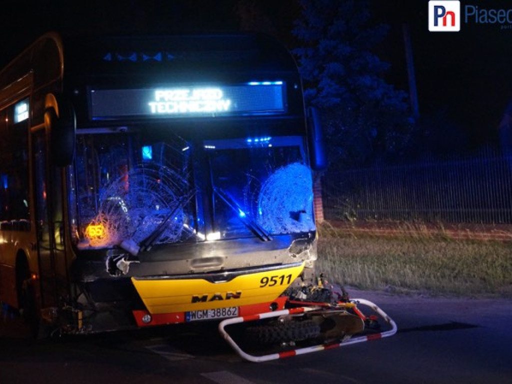 Zderzenie motocyklisty z autobusem zakończyło się tragedią