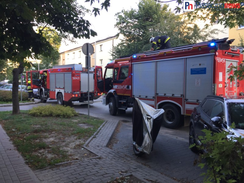 Strażacy weszli oknem
