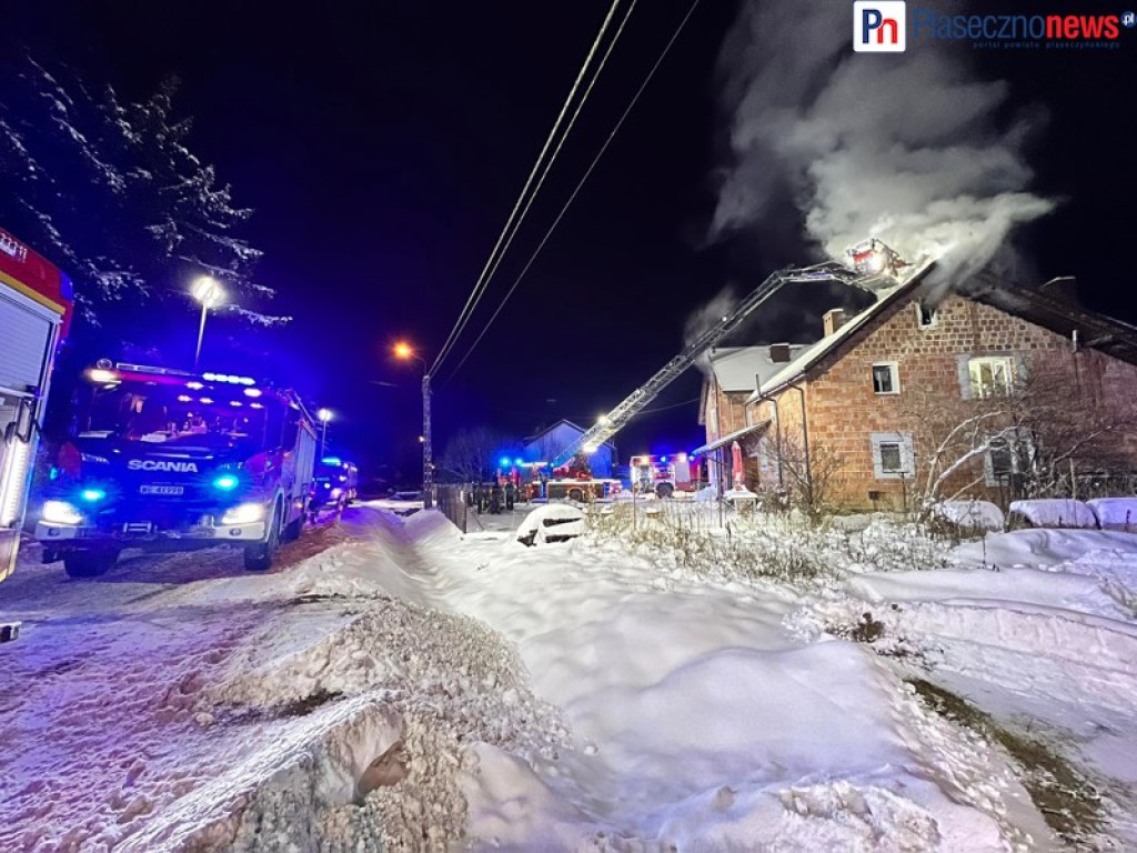 Pożar budynku mieszkalnego! Trwa akcja gaśnicza