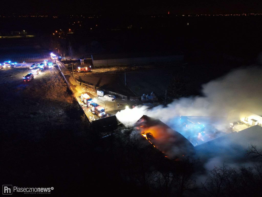 Pożar stadniny w Kępie Oborskiej