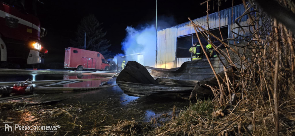 Pożar stadniny w Kępie Oborskiej