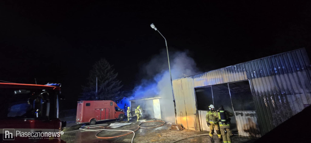 Pożar stadniny w Kępie Oborskiej