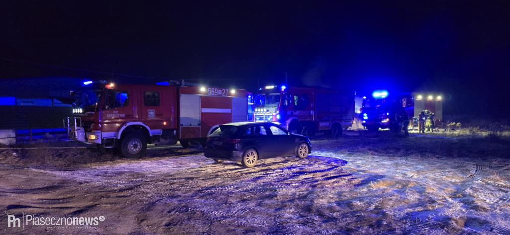 Pożar stadniny w Kępie Oborskiej