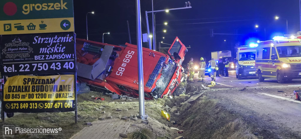 Śmiertelne zderzenie z wozem stażackim