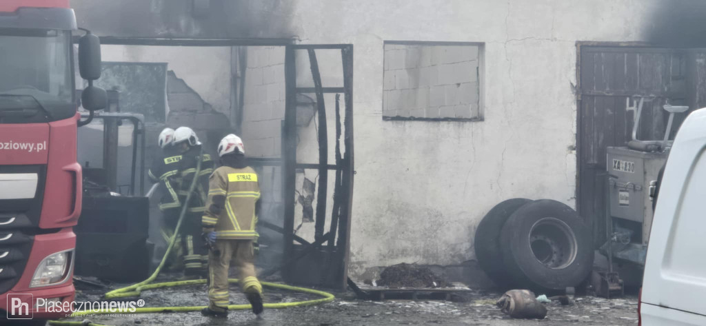 Pożar w dawnym PGR-ze