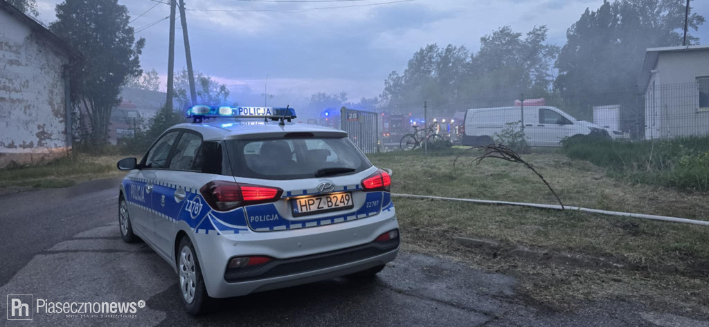 Pożar w dawnym PGR-ze