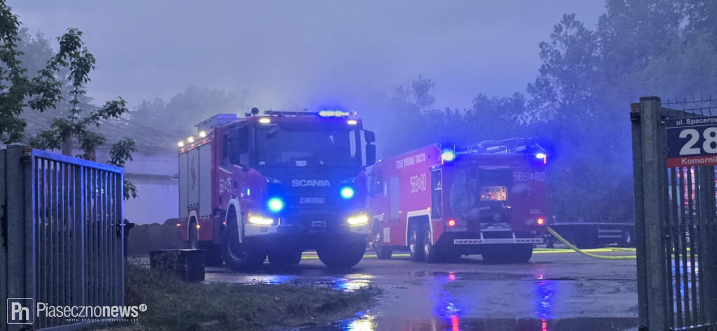 Pożar w dawnym PGR-ze