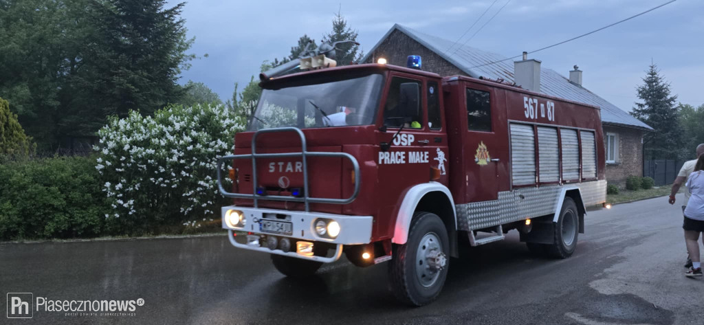 Pożar w dawnym PGR-ze