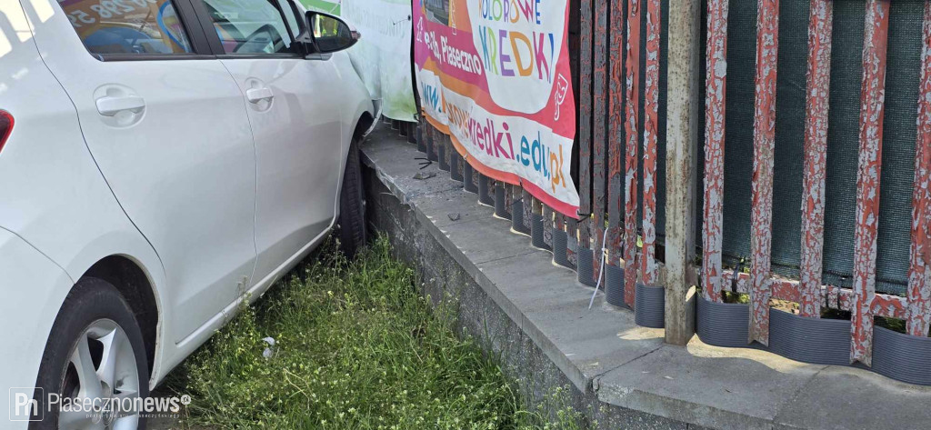Zasłabła za kierownicą i uderzyła w ogrodzenie