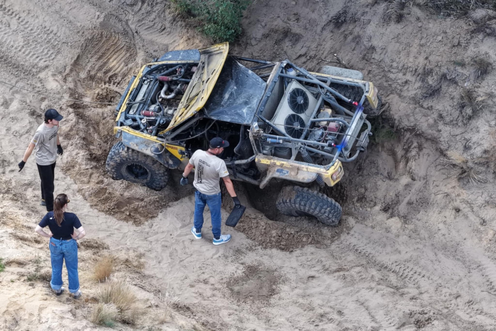 Wypadek na torze w Offroad Parku
