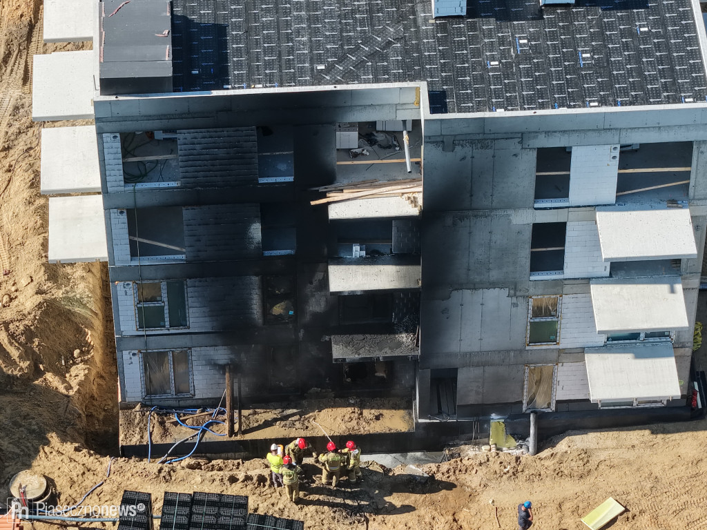 Pożar na budowie i szybka akcja strażaków