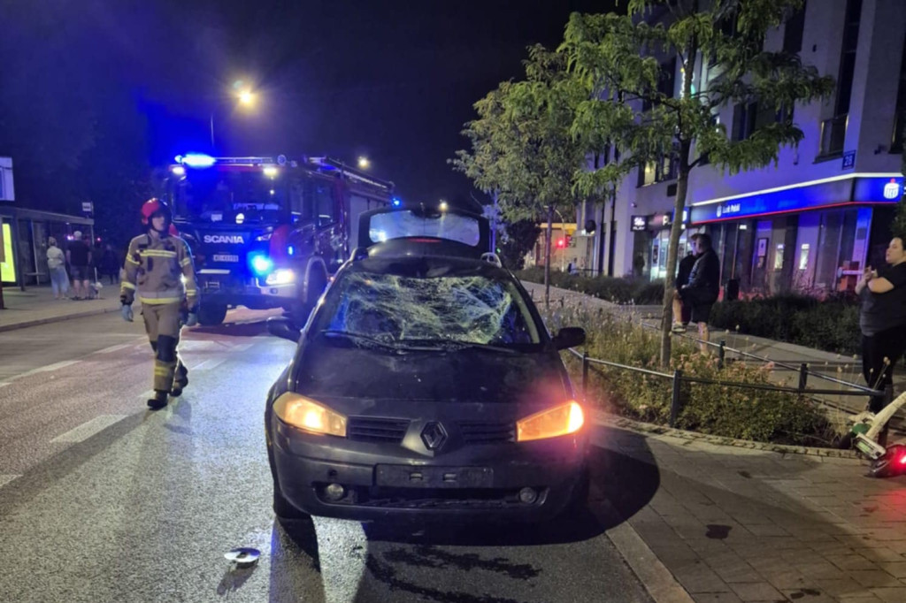 Auto potrąciło osobę jadącą hulajnogą