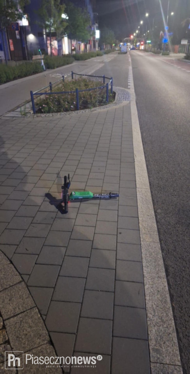 Auto potrąciło osobę jadącą hulajnogą