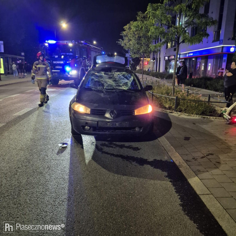 Auto potrąciło osobę jadącą hulajnogą
