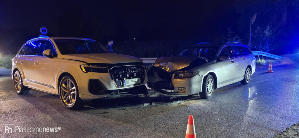 Zderzenie audi z hondą w Głoskowie