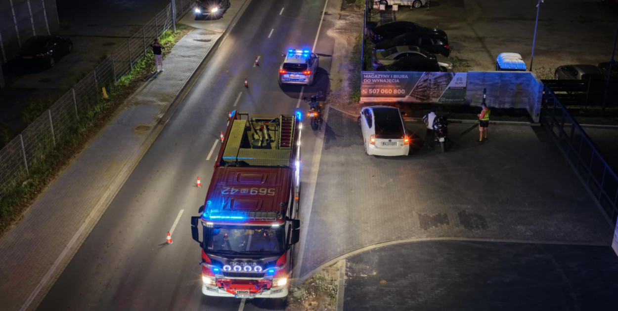 Motocyklista potrącony przez samochód
