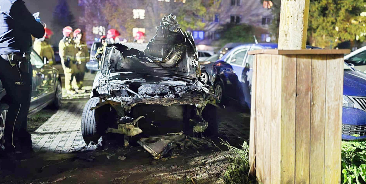 BMW stanęło w płomieniach
