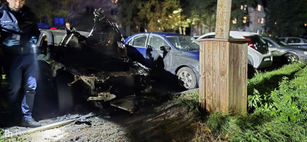 BMW stanęło w płomieniach