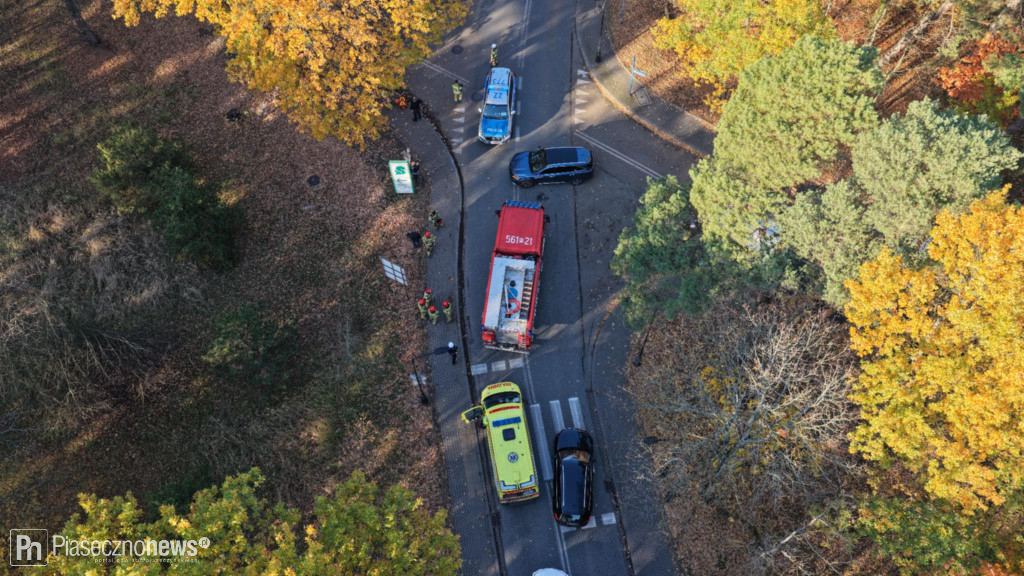 Zderzenie motocykla z samochodem osobowym