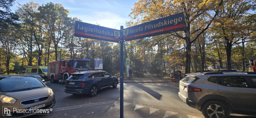 Zderzenie motocykla z samochodem osobowym