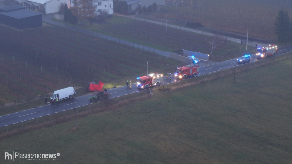 Próbował wyprzedzić traktor. Zginął na miejscu