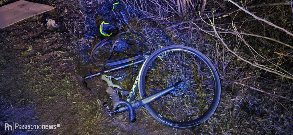 Zderzenie samochodu z rowerzystą