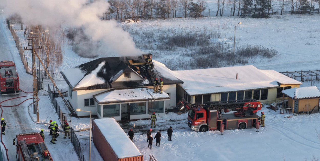 Pożar poddasza w Stefanowie