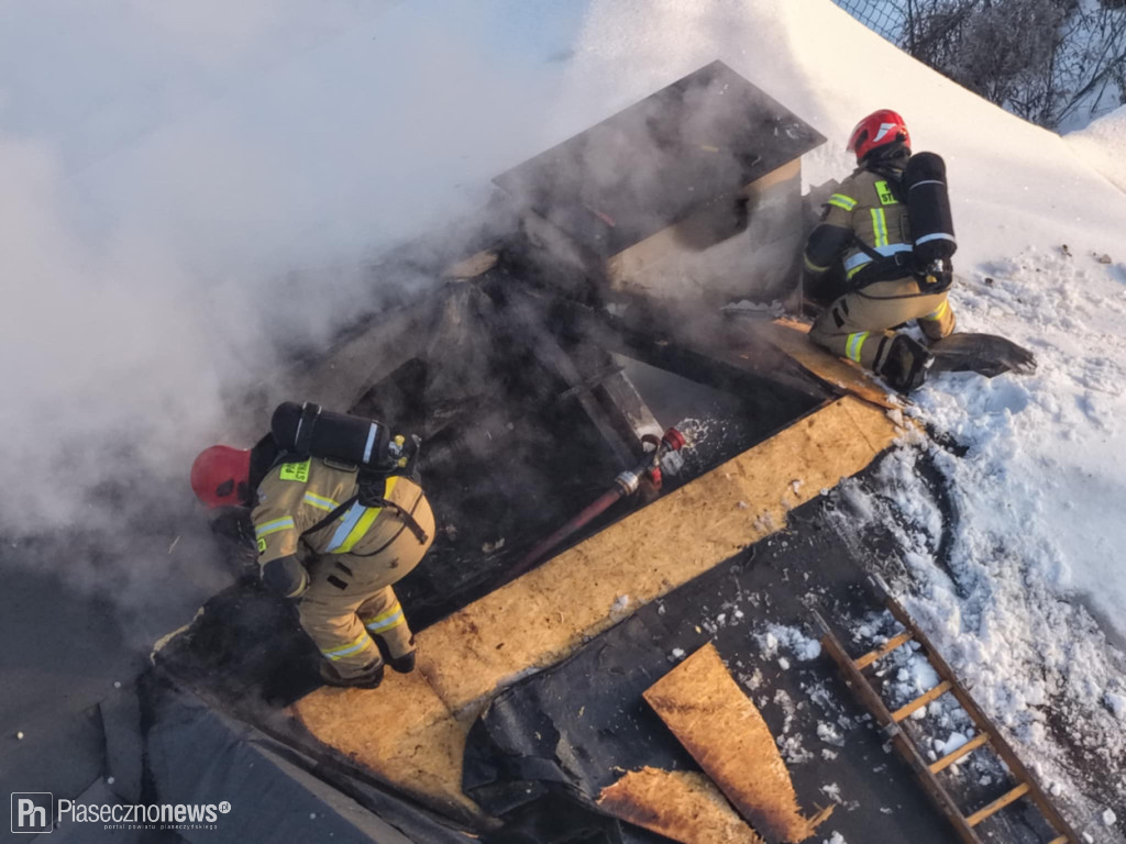 Pożar poddasza w Stefanowie