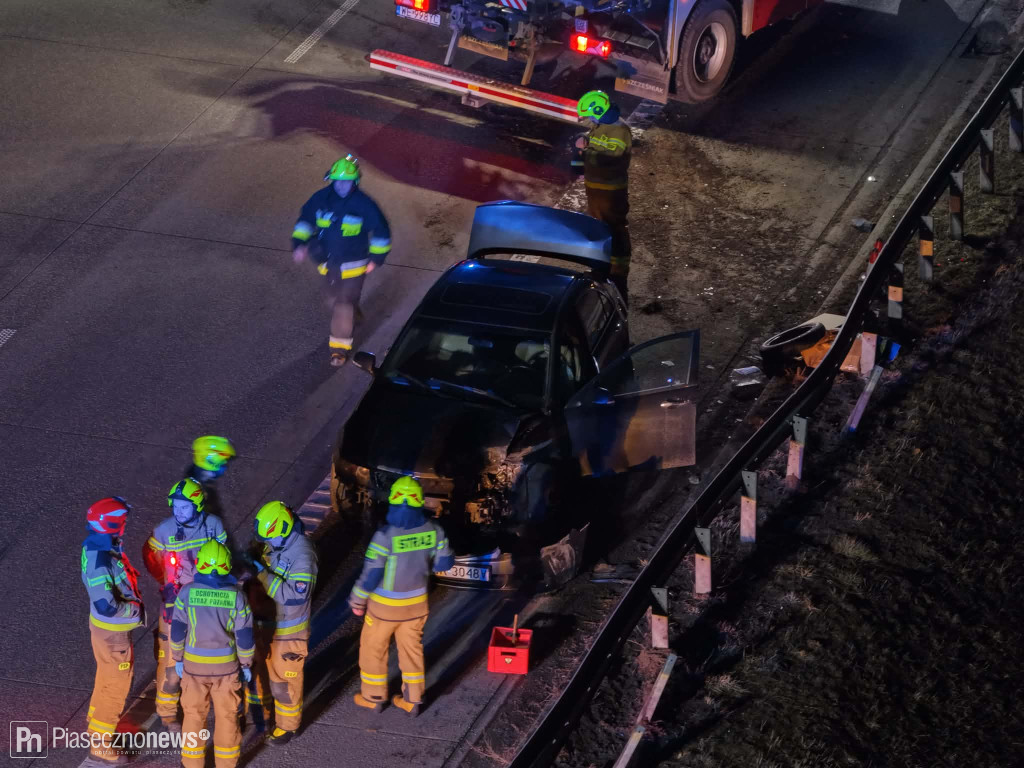 Uderzył w bariery energochłonne