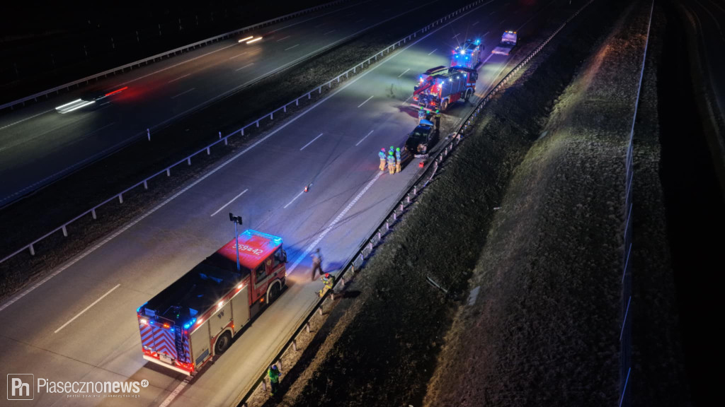 Uderzył w bariery energochłonne