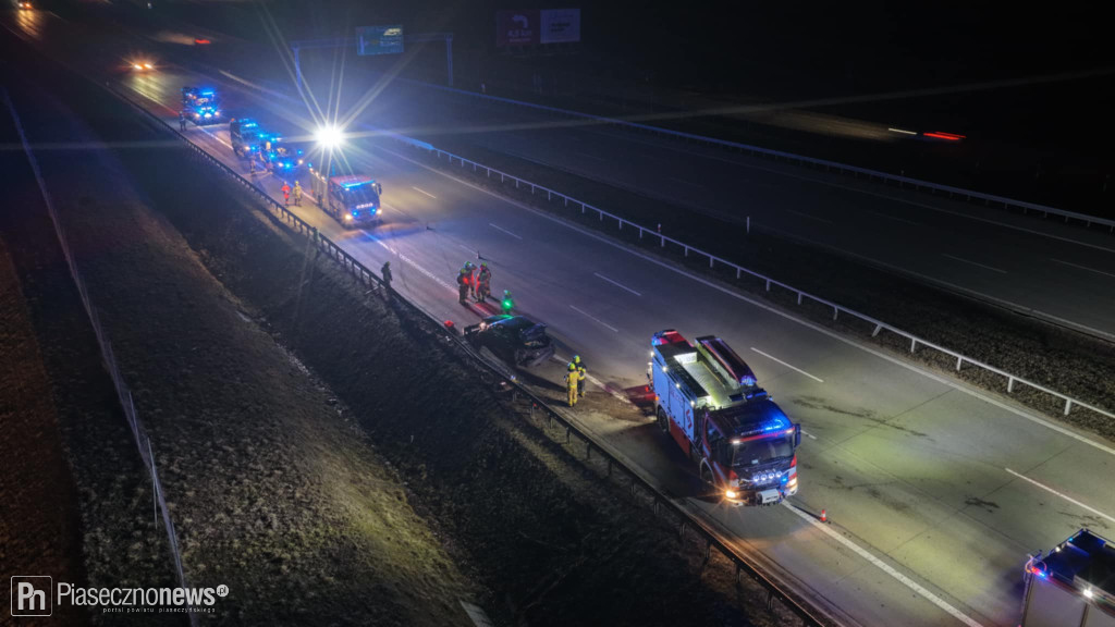 Uderzył w bariery energochłonne