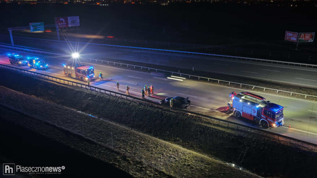 Uderzył w bariery energochłonne