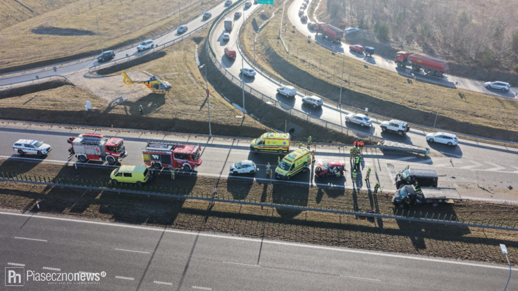 Karambol na S7. Droga zamknięta