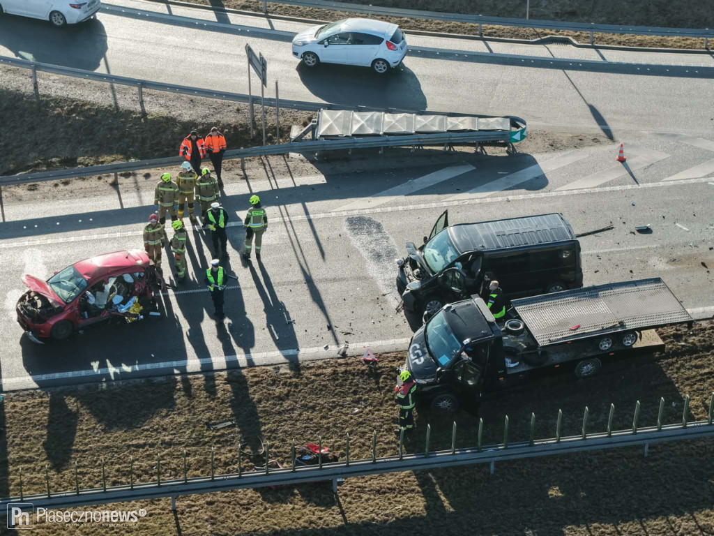 Karambol na S7. Droga zamknięta