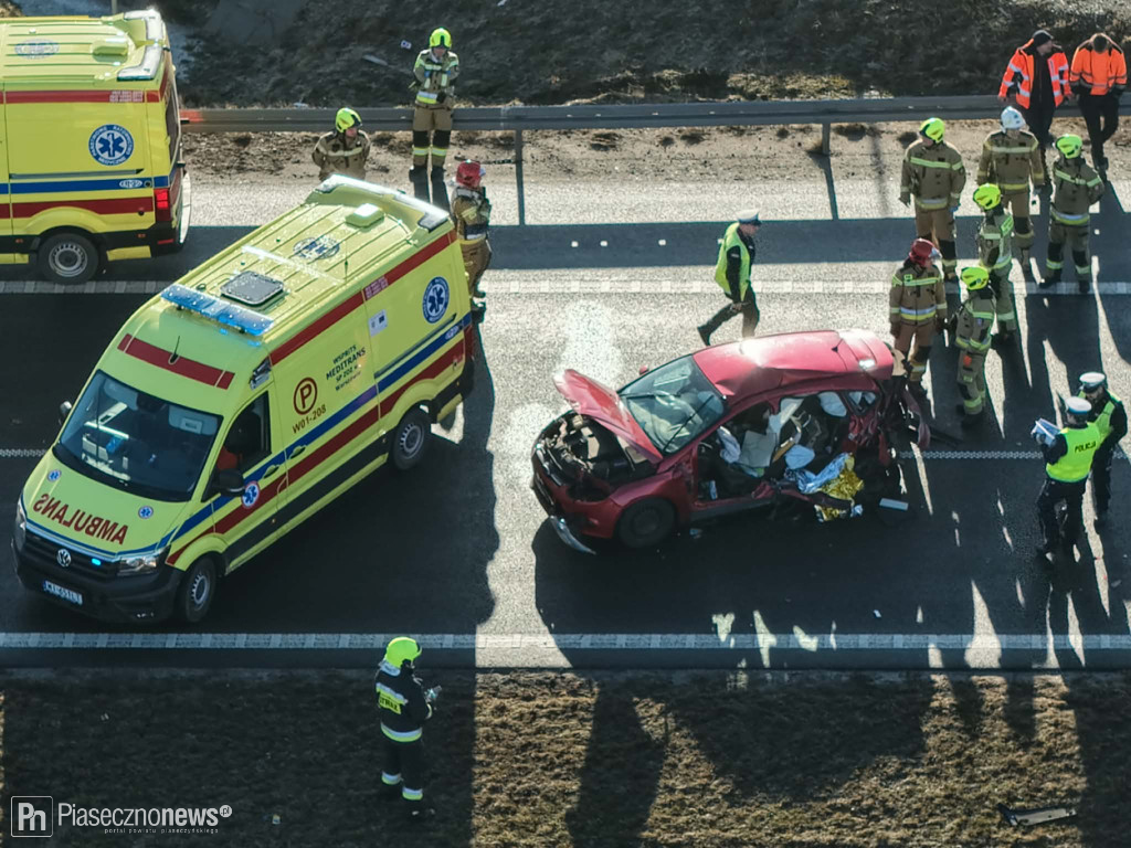 Karambol na S7. Droga zamknięta