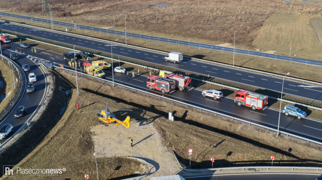 Karambol na S7. Droga zamknięta