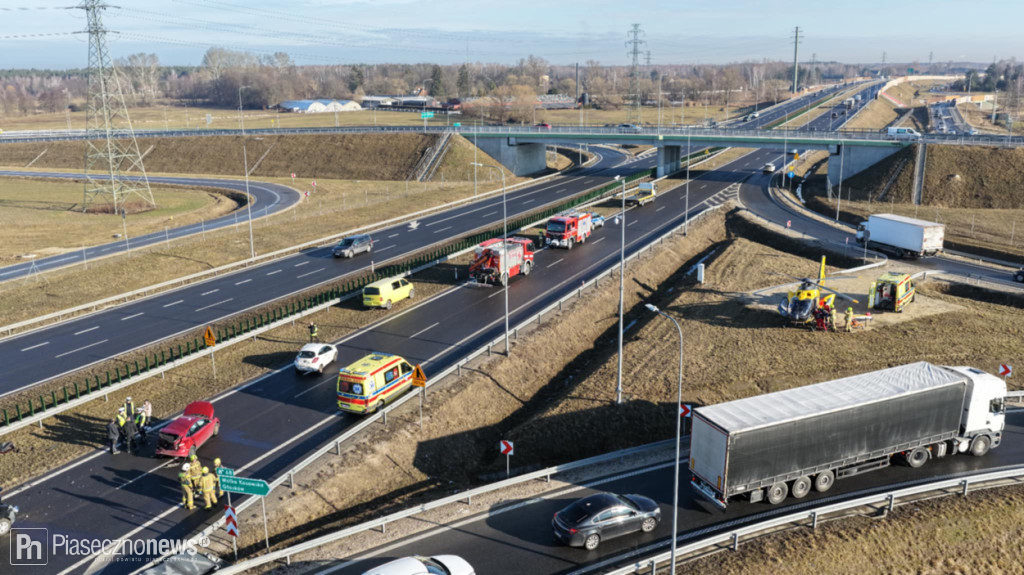 Karambol na S7. Droga zamknięta