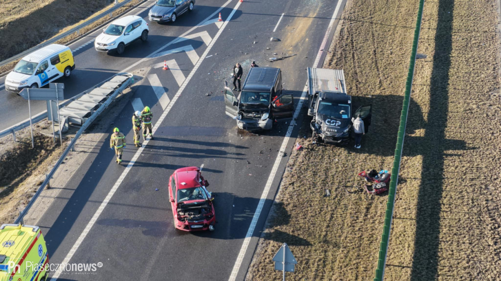 Karambol na S7. Droga zamknięta