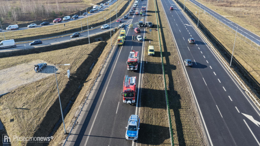 Karambol na S7. Droga zamknięta