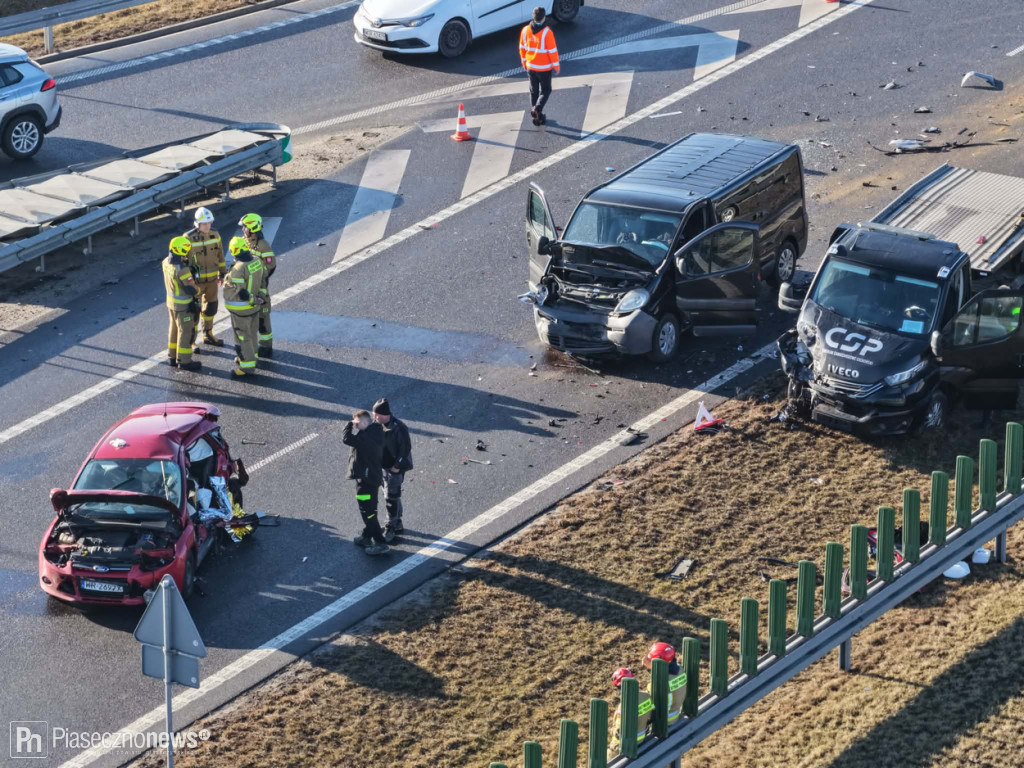 Karambol na S7. Droga zamknięta